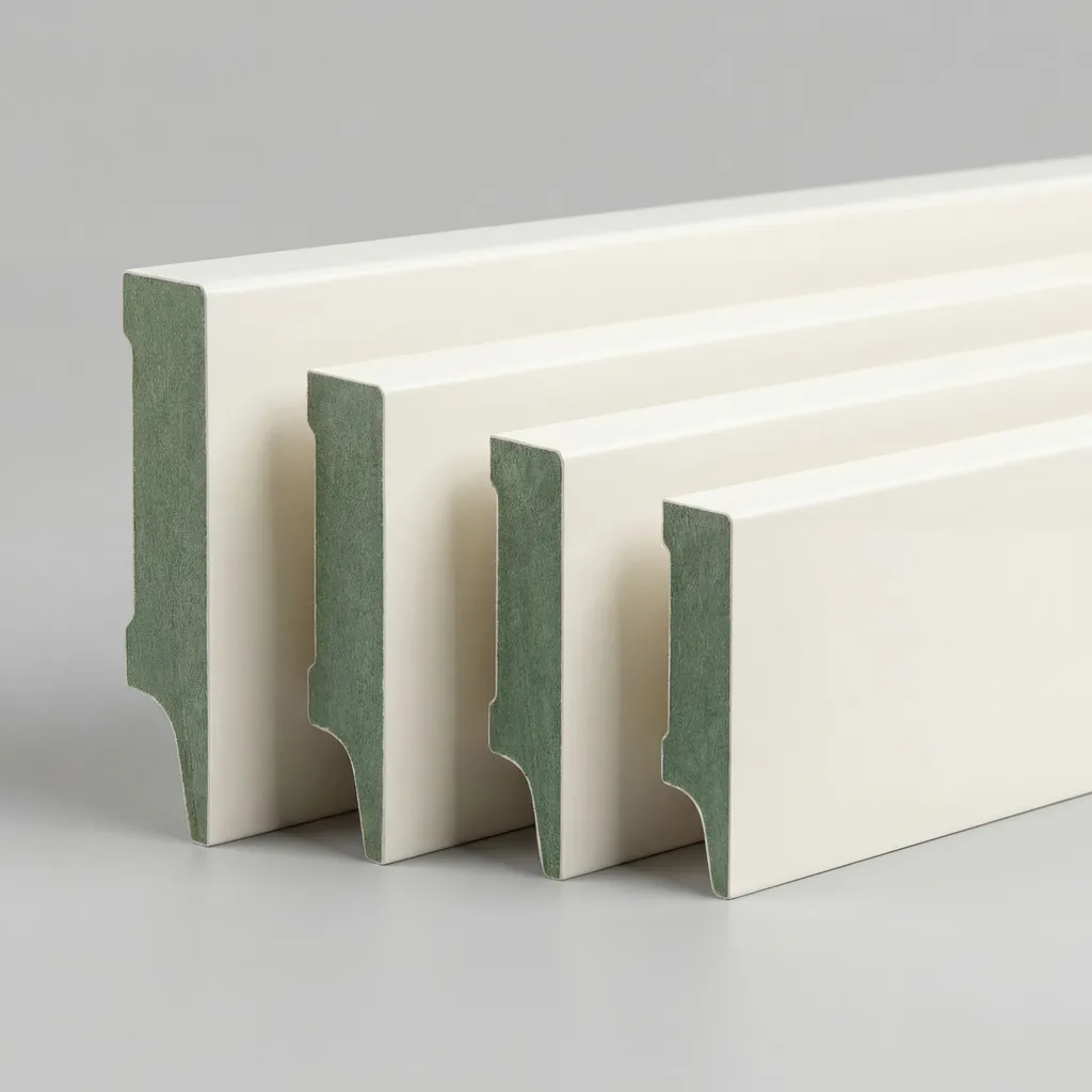 MDF Gladde Plint RAL9010 afgelakt